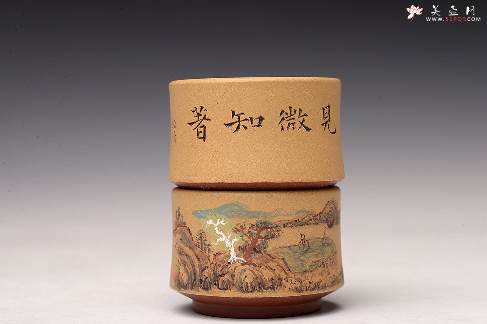 紫砂壶图片：禅定杯 精品品茗杯 清水泥粉段泥 - 美壶网