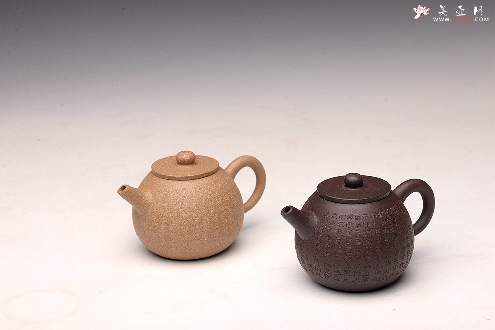 紫砂壶图片：鸿渝山房新品 美壶特惠  心经小巨轮  拙朴之风 杀茶利器 茶人最爱 - 美壶网