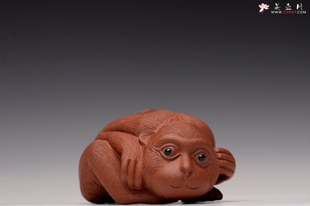 紫砂壶图片：刘祥新品 可人小猴 做工精致 把玩茶宠 - 美壶网