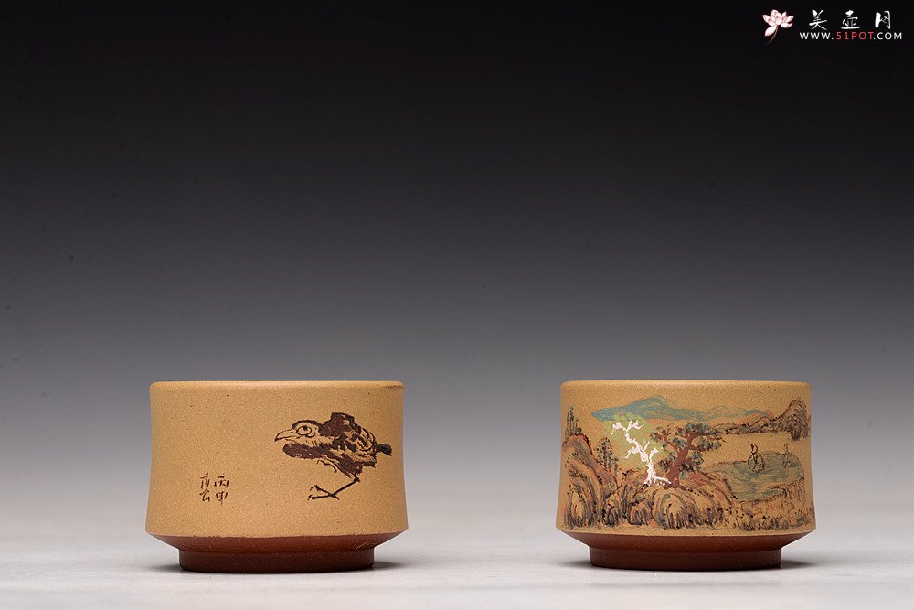 紫砂壶图片：禅定杯 精品品茗杯 清水泥粉段泥 - 美壶网