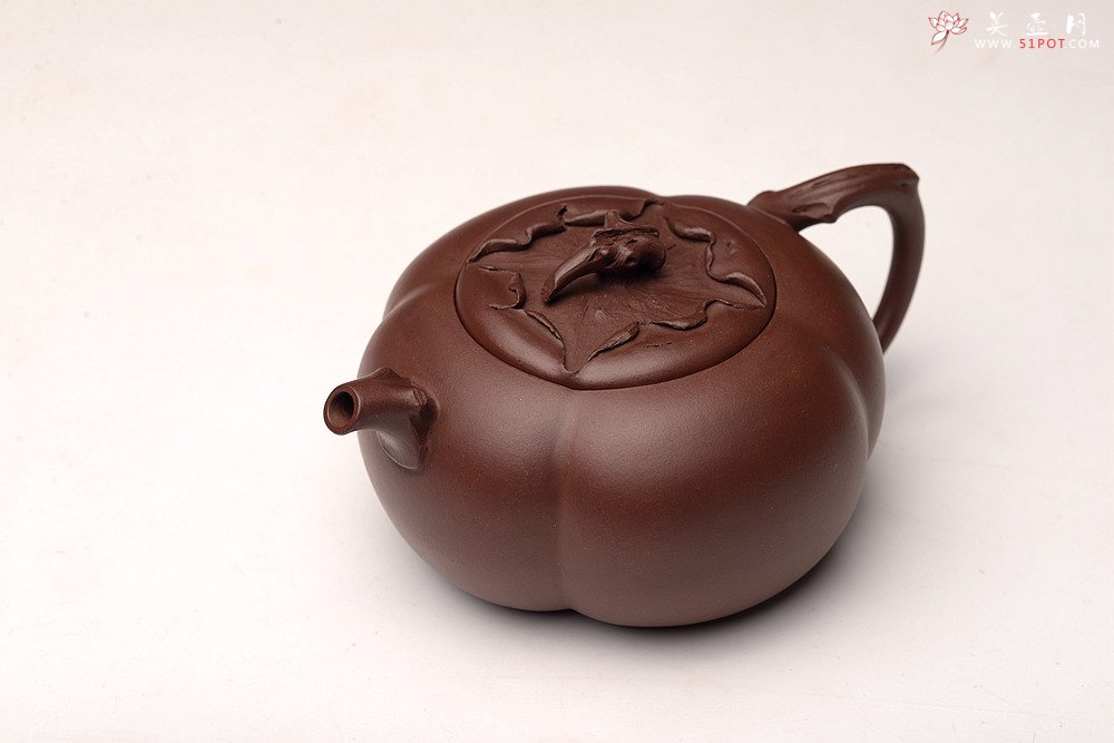 紫砂壶图片：潘丹初丙申春精品 筋囊花货 全手大玉柿 气度饱满 逸品之作 值得珍藏 - 美壶网