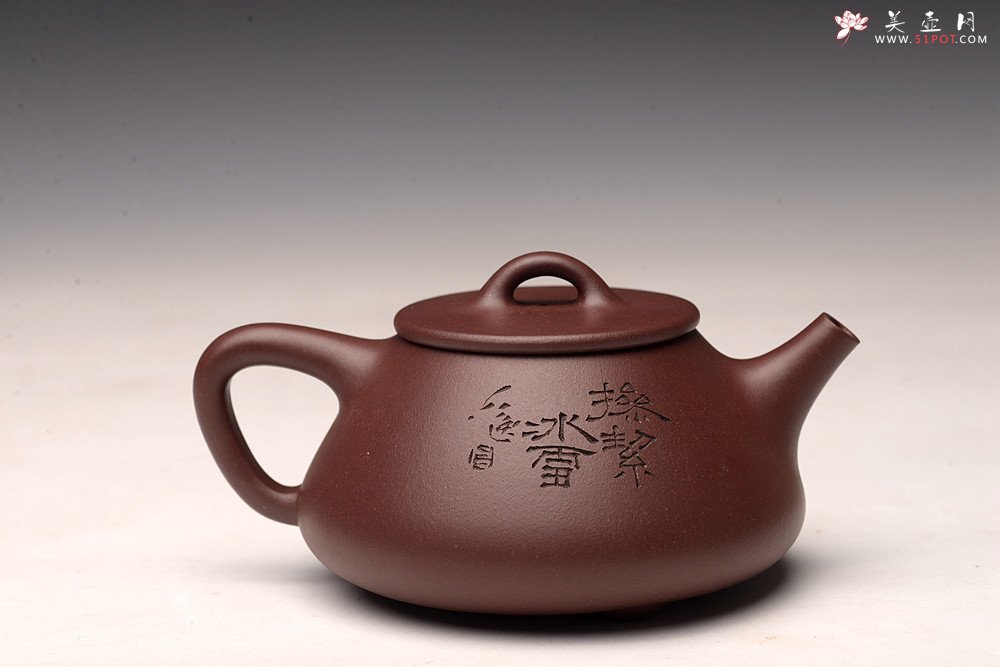 紫砂壶图片：梅骨兰香 全手子冶石瓢 骨肉均挺之精品 - 美壶网