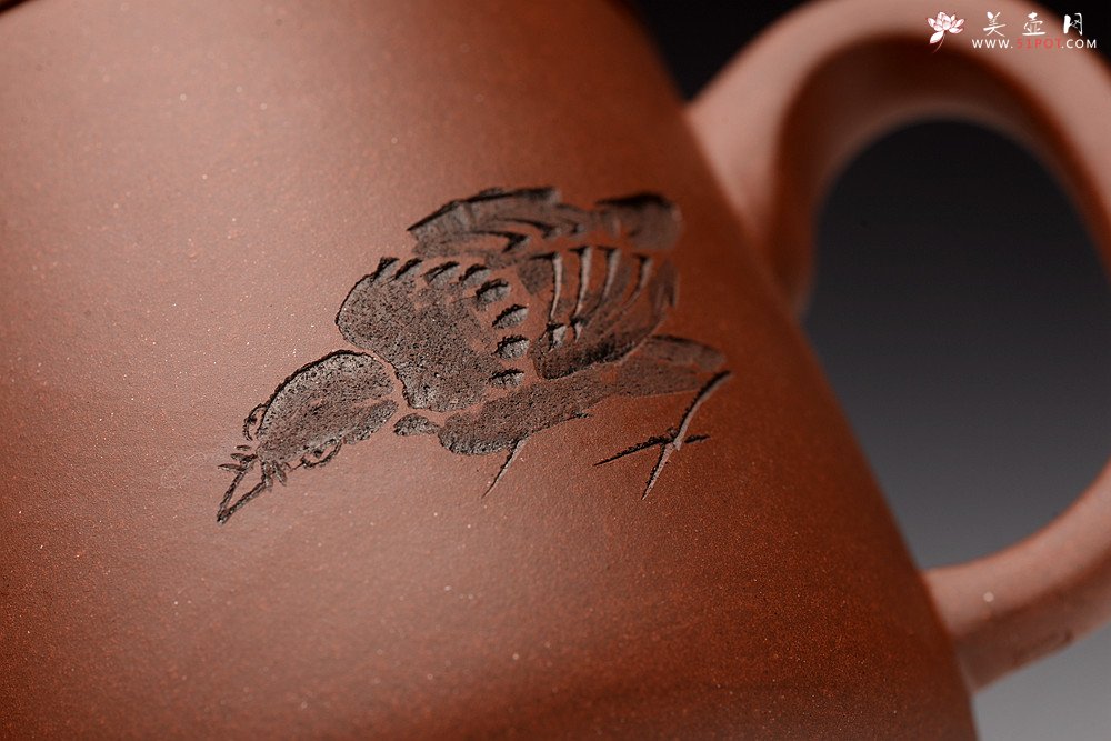 紫砂壶图片： 陆轶舟老师精刻 好料盖杯 精工  - 美壶网