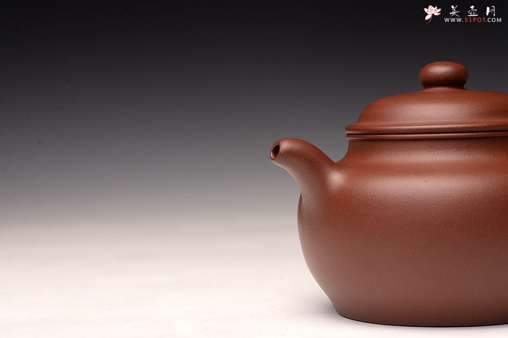 紫砂壶图片：周路健全手新作 传统实用 做工精致 高旭峰款大扁掇只 雄厚大气 - 美壶网