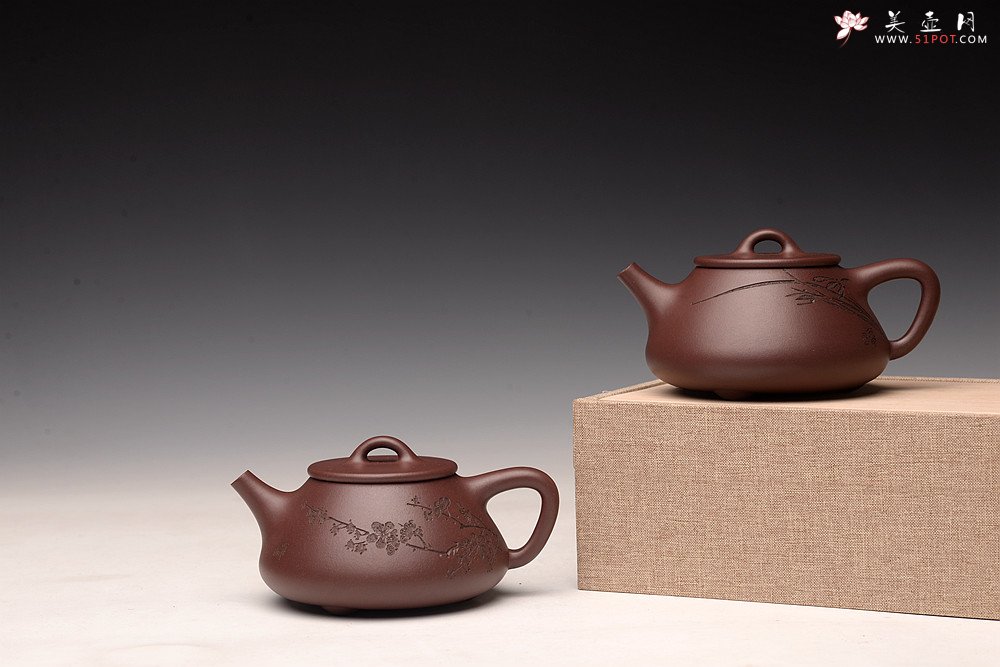 紫砂壶图片：梅骨兰香 全手子冶石瓢 骨肉均挺之精品 - 美壶网