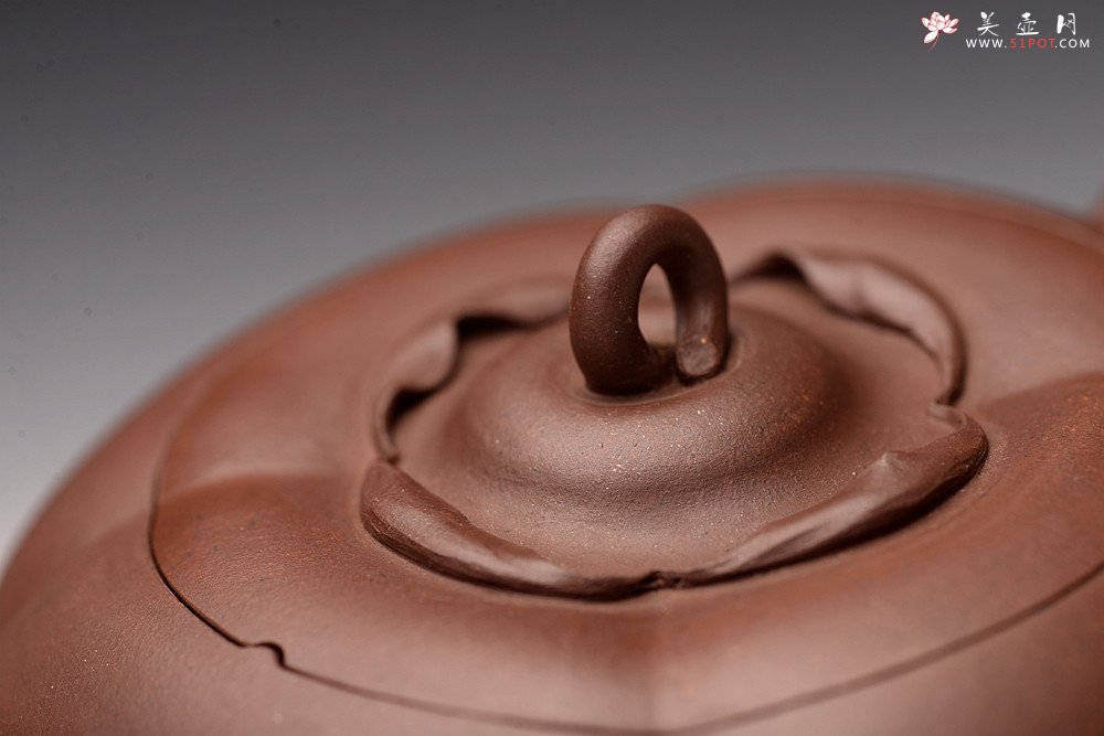 紫砂壶图片：潘丹初丙申夏精品 筋囊花货 全手玉柿二式 秀美逸品 爱不释手的精品 - 美壶网