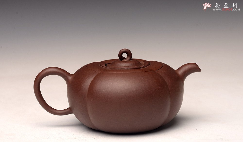 紫砂壶图片：潘丹初丙申夏精品 筋囊花货 全手玉柿二式 秀美逸品 爱不释手的精品 - 美壶网