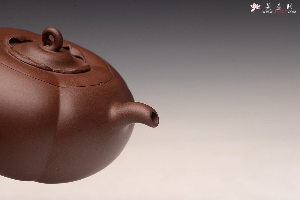 紫砂壶图片：潘丹初丙申夏精品 筋囊花货 全手玉柿二式 秀美逸品 爱不释手的精品 - 美壶网