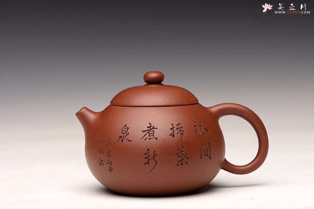 紫砂壶图片：美壶特惠 路达作品 全手文旦 一树装饰 圆润饱满 实用耐品 - 美壶网