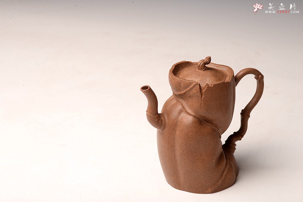 紫砂壶图片：林秀明丙申夏全手原创 摹竹韵寓隐逸之风 隐逸二式 养怡之福可得永年 - 美壶网