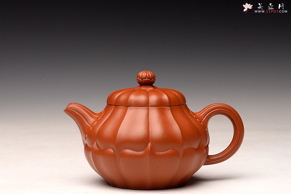 紫砂壶图片：精美之作 朱泥高合菱  做工细致 - 美壶网