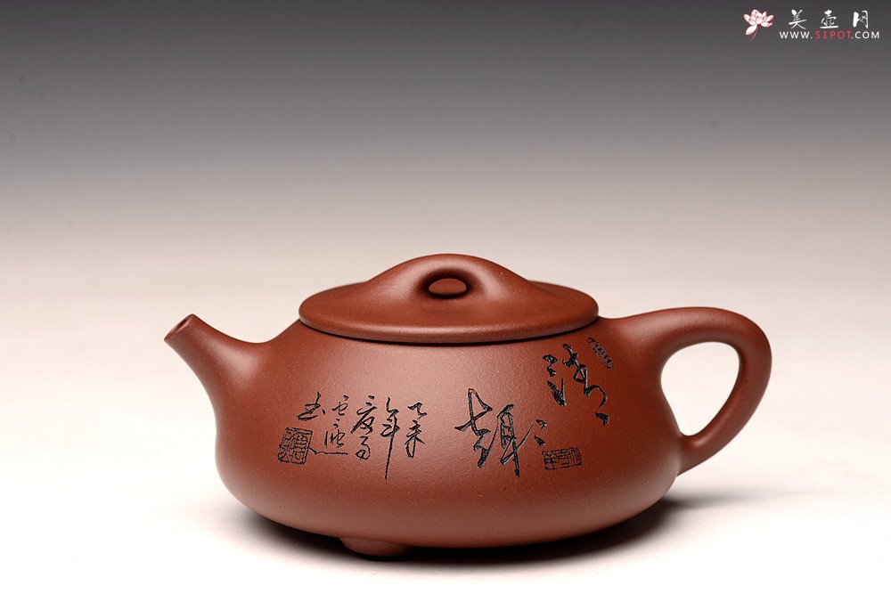 紫砂壶图片：厚重古朴 文人气息 景舟石瓢 送礼自品俱佳 精品 - 美壶网