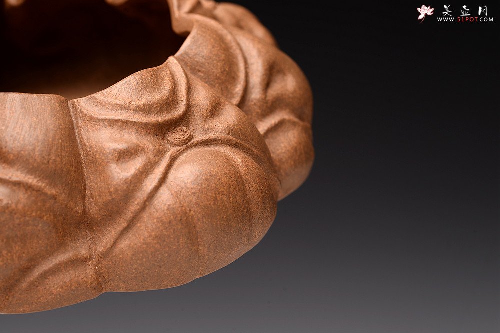 紫砂壶图片：林秀明丙申夏全手原创作品  文房雅器 龙鳞水盂 - 美壶网