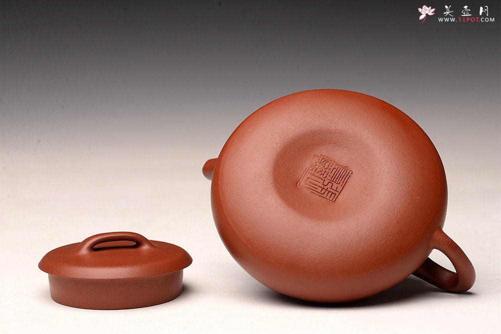 紫砂壶图片：张云熙丙申夏全手精品 雅致耐品 杀茶利器 新味朱泥石瓢 装饰文气 - 美壶网