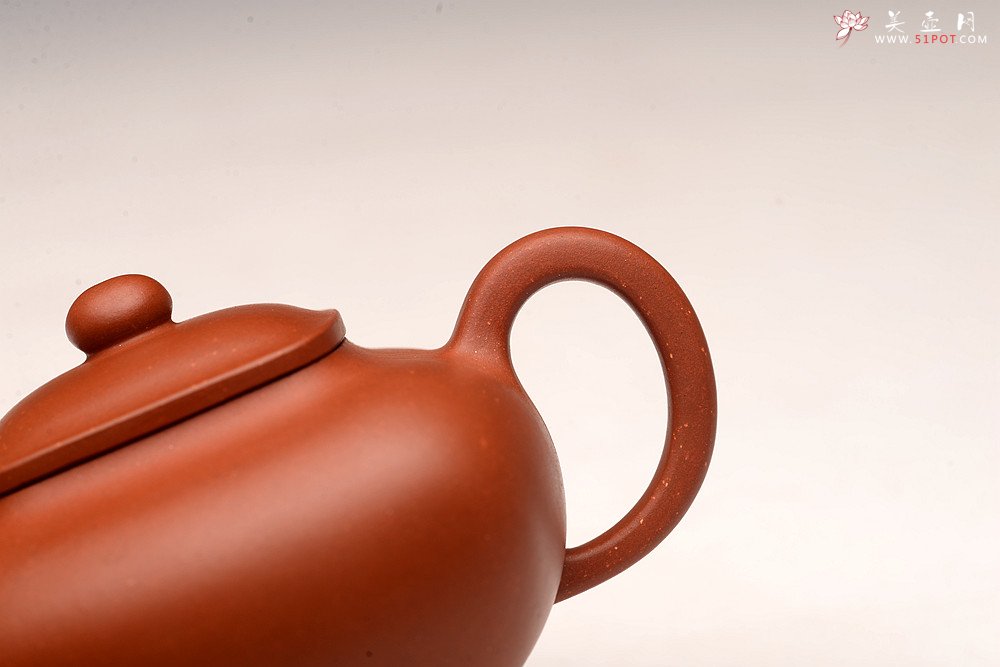 紫砂壶图片：于洪跃丙申夏 全手单片成型 红泥小传炉~ 难度大 娇艳可人 - 美壶网