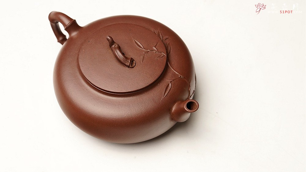 紫砂壶图片：潘丹初丙申秋 文气秀雅 原创作品 灵秀生动 全手紫竹~ 妙趣横生 - 美壶网