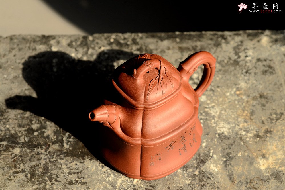 紫砂壶图片：朱牧清新作 豪放大气 不拘小节 竹鼎 - 美壶网