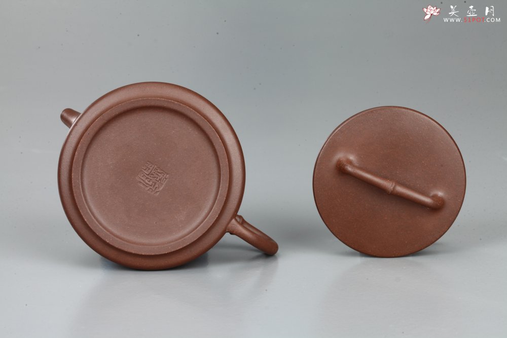 紫砂壶图片：美壶特惠 平盖竹石瓢 - 美壶网