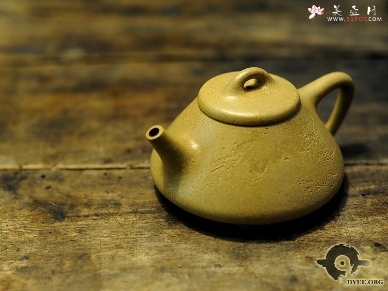 紫砂壶图片：金黄段石瓢  - 美壶网