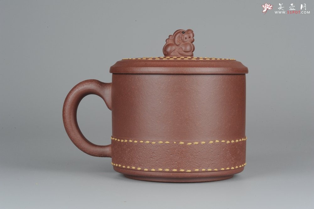紫砂壶图片：美杯特惠 瑞狮杯 好料精工盖杯 - 美壶网