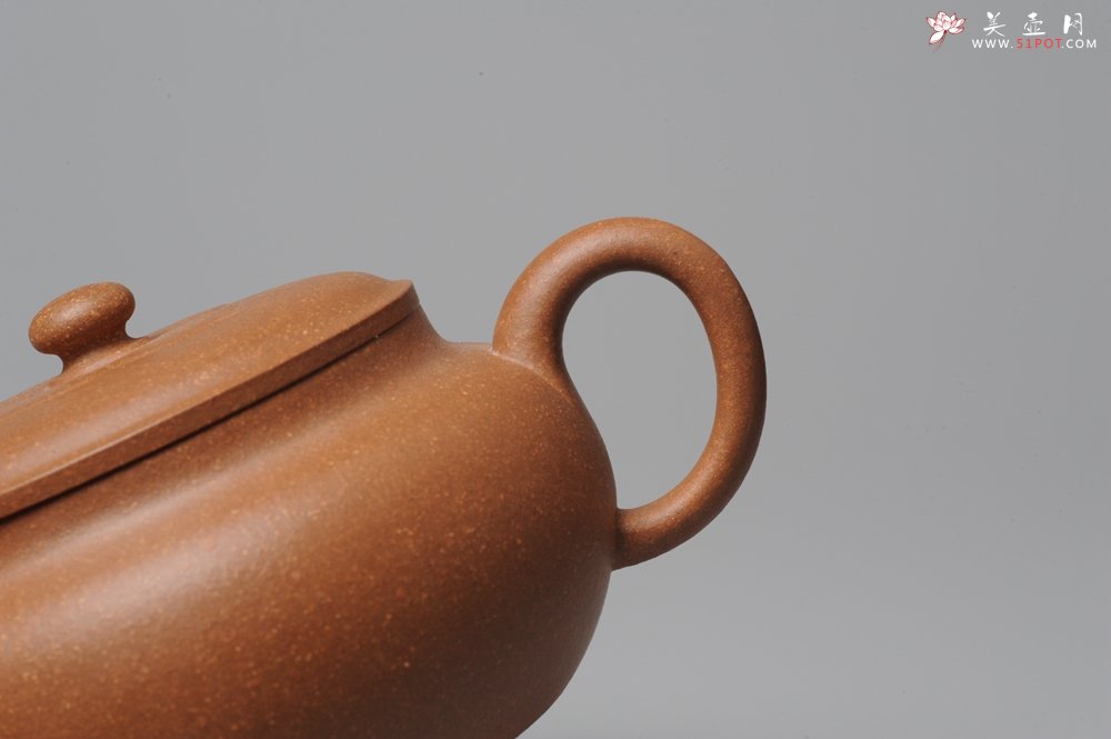 紫砂壶图片：全手工新作柿花 桂花泥 大口实用 - 美壶网