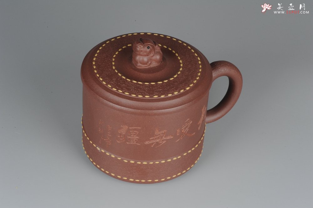 紫砂壶图片：美杯特惠 瑞狮杯 好料精工盖杯 - 美壶网