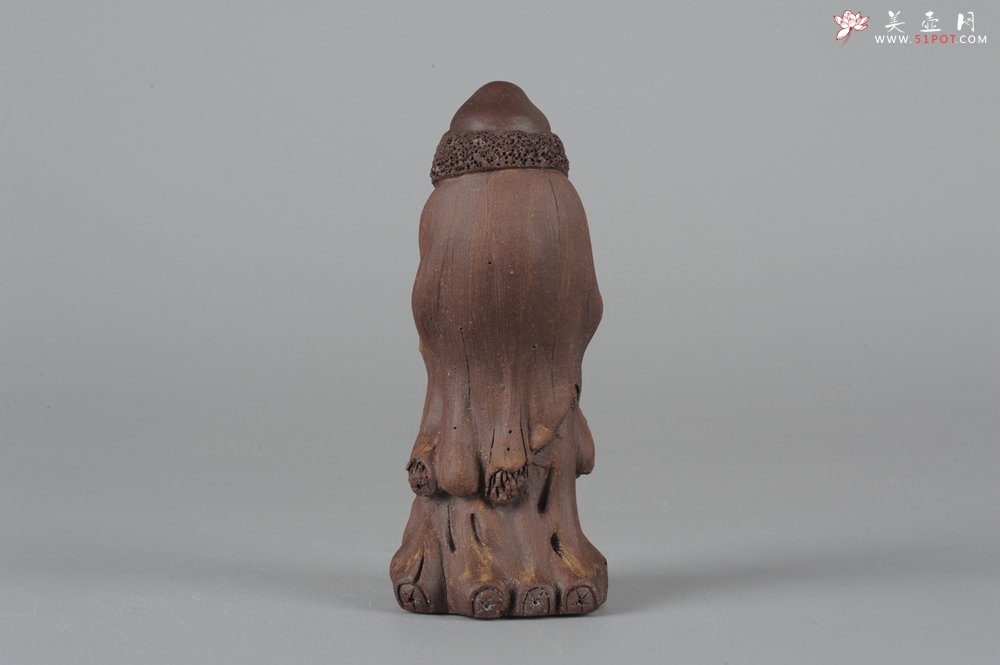 紫砂壶图片：精品小号树桩达摩茶宠摆件 神态生动  - 美壶网