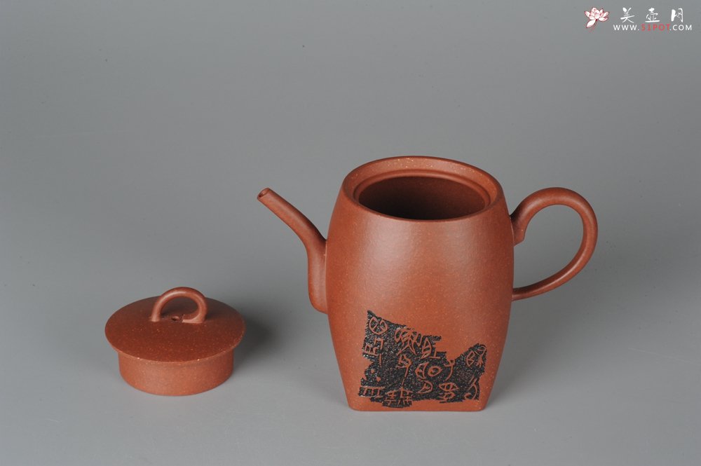 紫砂壶图片：何瑞精心装饰全手工舍得套组6件套 - 美壶网