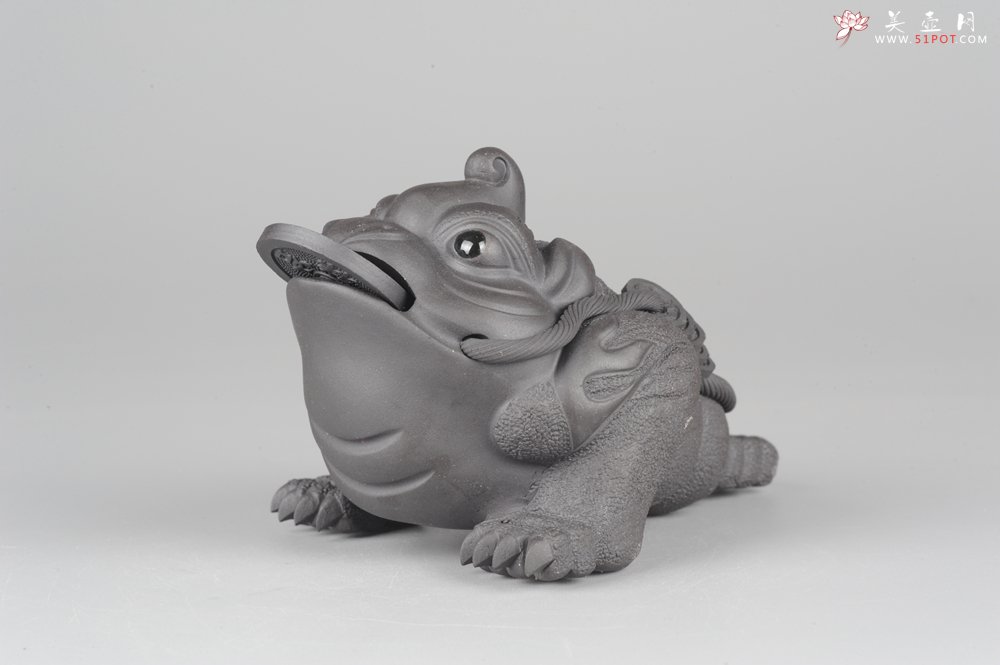 紫砂壶图片：美宠特惠 独角醉美招财金蟾茶宠 - 美壶网