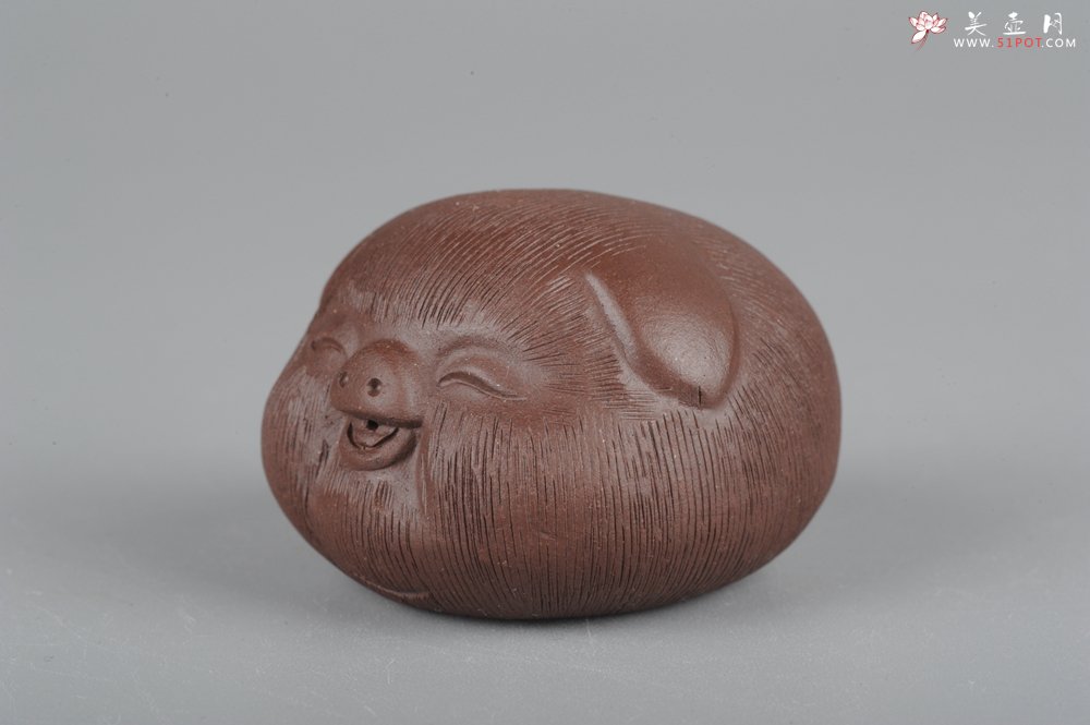 紫砂壶图片：美宠特惠拉毛小猪茶宠摆件 随机发一只 - 美壶网