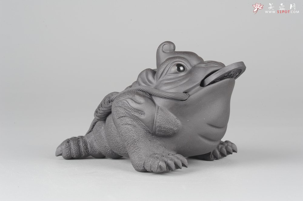 紫砂壶图片：美宠特惠 独角醉美招财金蟾茶宠 - 美壶网