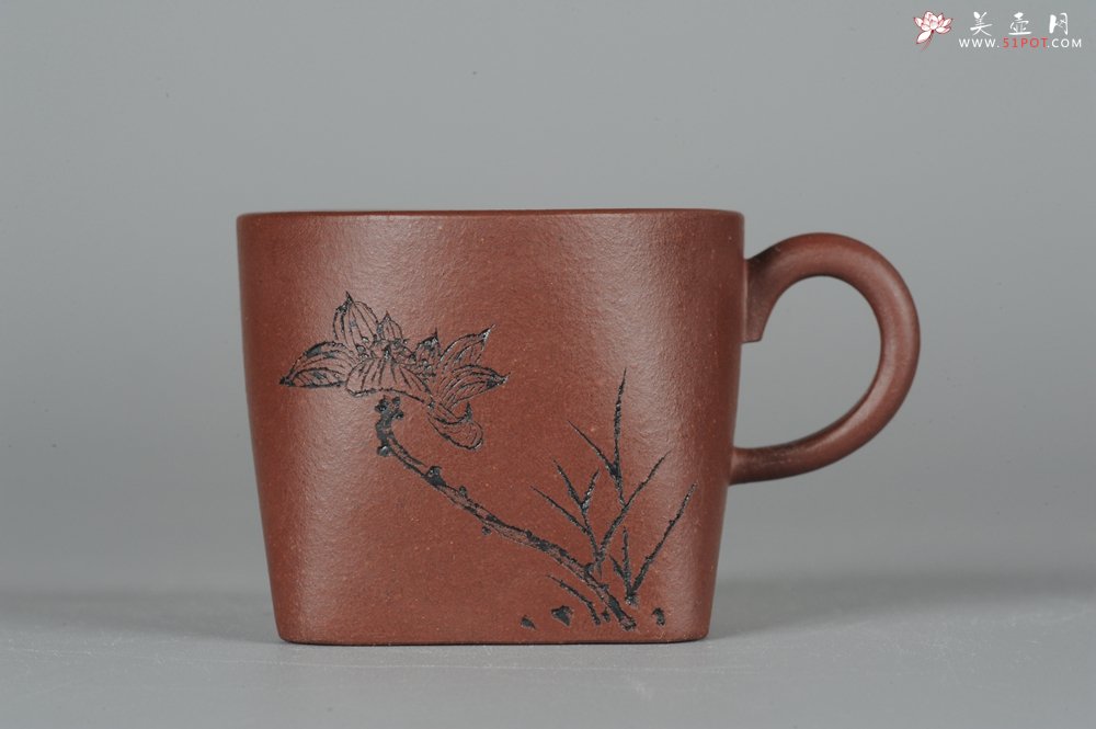 紫砂壶图片：全手工舍得套组 采用优质龙血砂泥料 助工袁德波精心装饰花鸟 - 美壶网