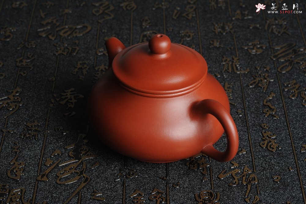 紫砂壶图片：美壶特惠 大红袍朱泥 非铁红色素泥 潘壶 - 美壶网