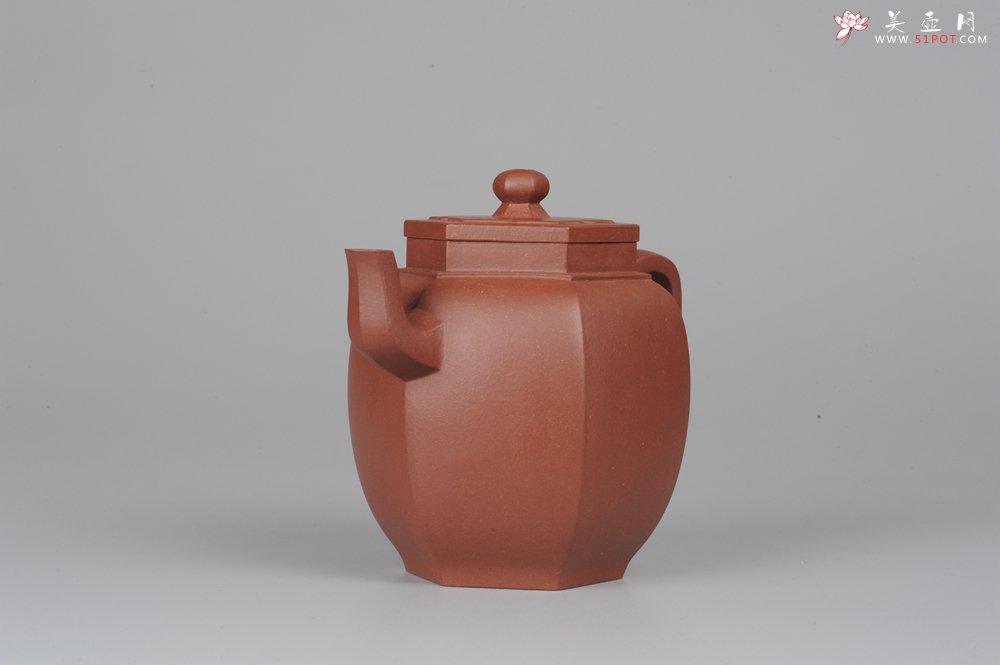 紫砂壶图片：美壶特惠 全手工六方宫灯壶 高挑大气 - 美壶网