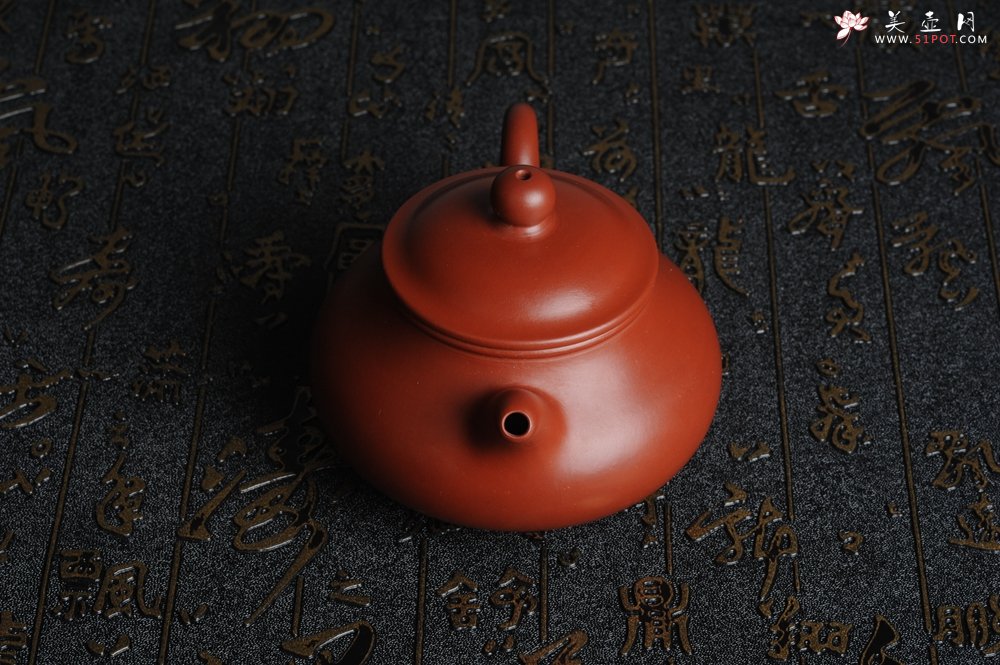 紫砂壶图片：美壶特惠 大红袍朱泥 非铁红色素泥 潘壶 - 美壶网