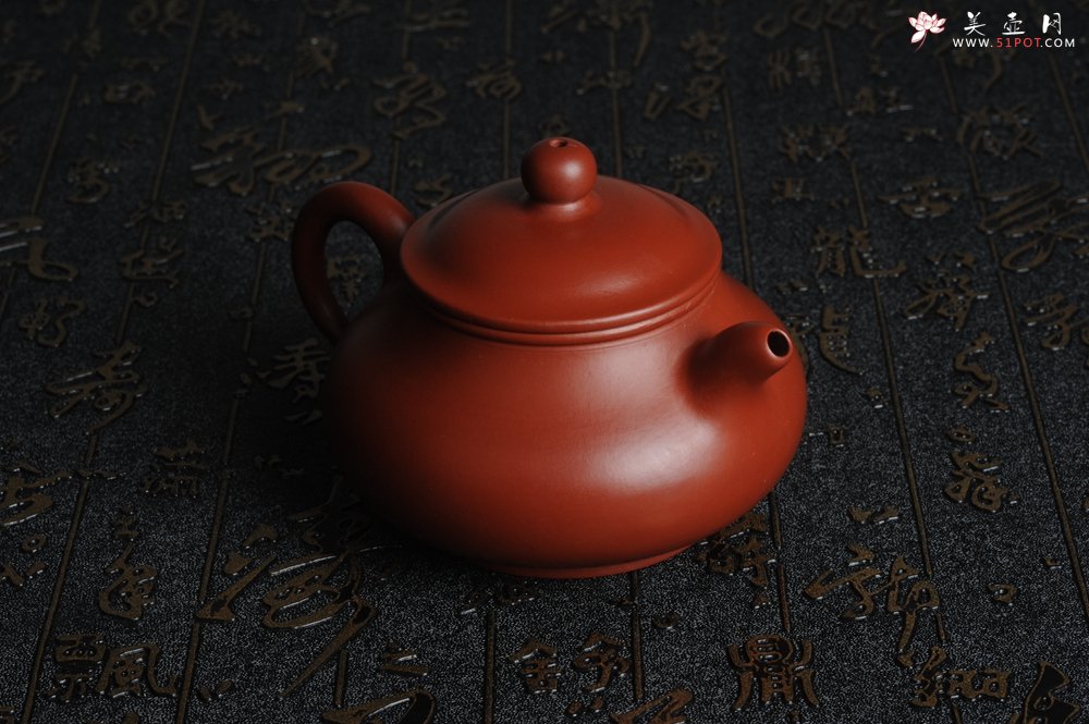 紫砂壶图片：美壶特惠 大红袍朱泥 非铁红色素泥 潘壶 - 美壶网