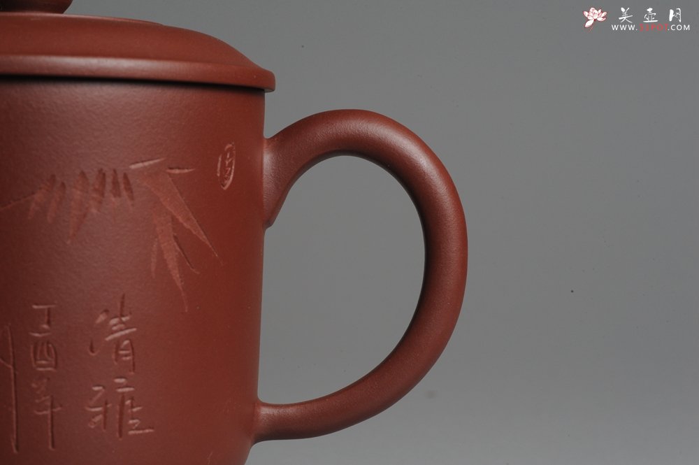 紫砂壶图片：美壶双节特惠 清雅秀竹盖杯 - 美壶网