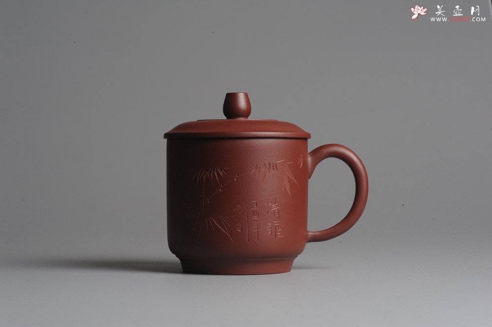 紫砂壶图片：美壶双节特惠 清雅秀竹盖杯 - 美壶网