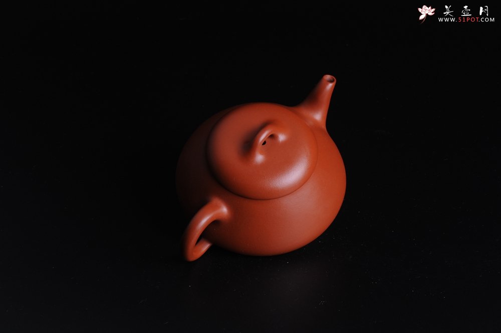 紫砂壶图片：美壶特惠 非铁红色素泥 优质朱泥端庄秀雅汉棠石瓢 - 美壶网