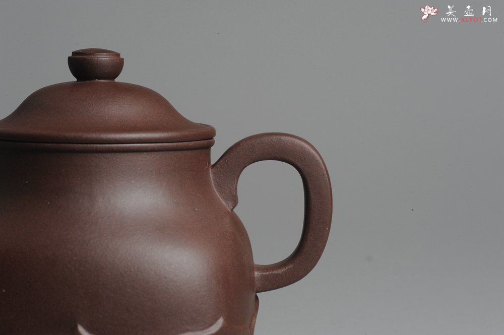 紫砂壶图片：美壶特惠 老紫泥莲灯壶 - 美壶网