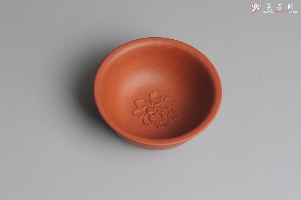 紫砂壶图片：牡丹品茗杯 不包邮 - 美壶网