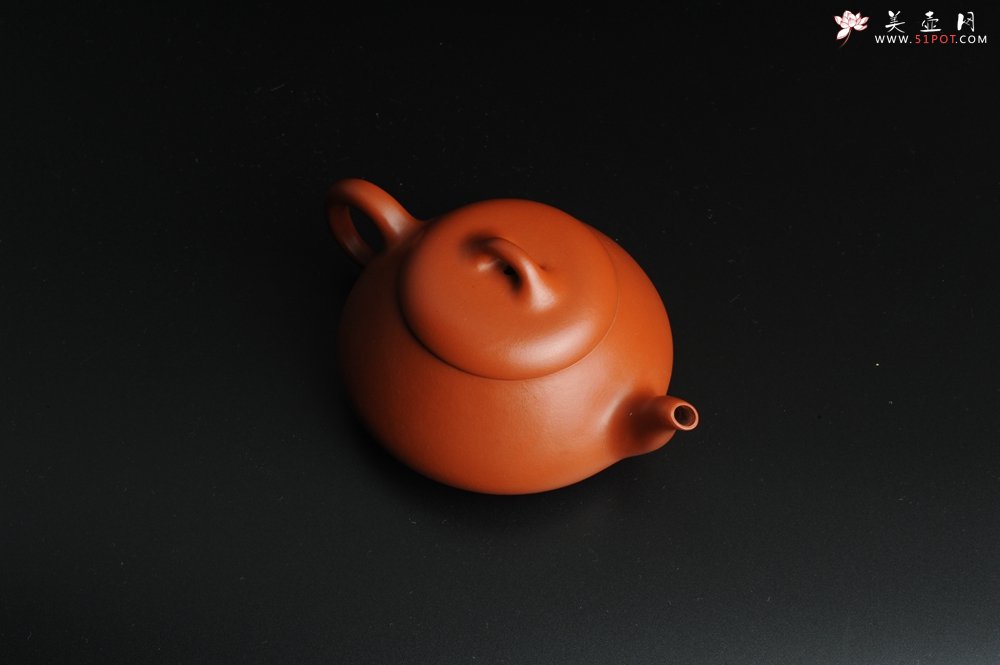 紫砂壶图片：美壶特惠 非铁红色素泥 优质朱泥端庄秀雅汉棠石瓢 - 美壶网