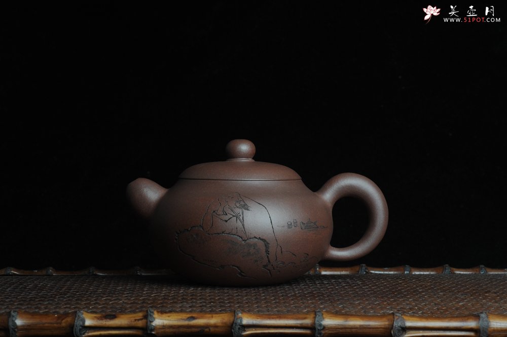 紫砂壶图片：美壶特惠 做工精致山人道洪圆珠 饱满漂亮 出水暴爽 - 美壶网