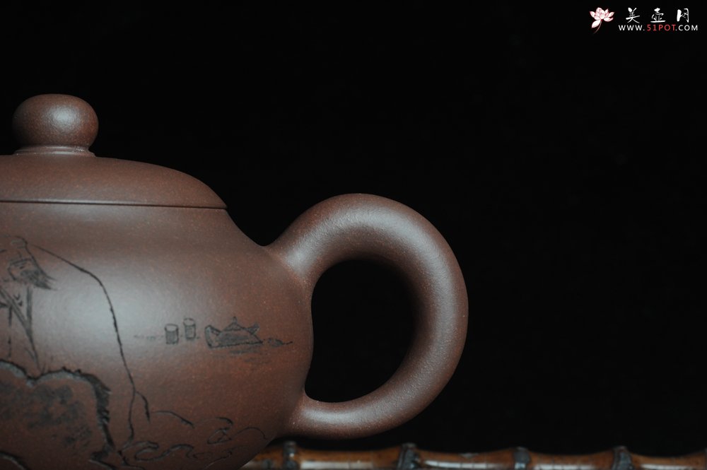 紫砂壶图片：美壶特惠 做工精致山人道洪圆珠 饱满漂亮 出水暴爽 - 美壶网