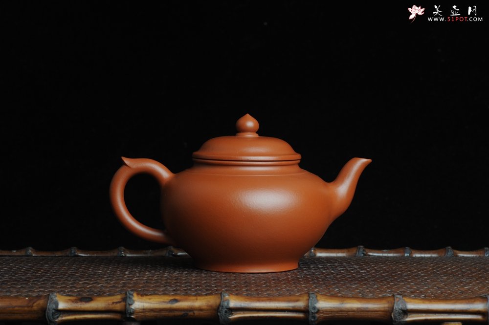 紫砂壶图片：美壶特惠 非铁红色素泥 优质朱泥笑樱壶 - 美壶网