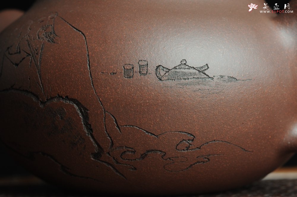 紫砂壶图片：美壶特惠 做工精致山人道洪圆珠 饱满漂亮 出水暴爽 - 美壶网