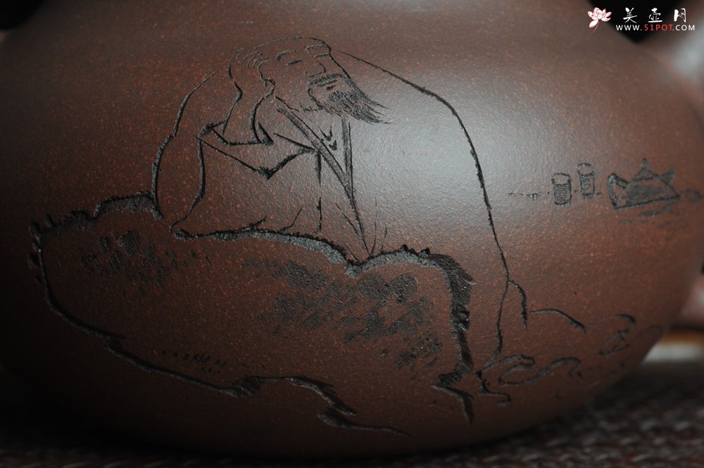 紫砂壶图片：美壶特惠 做工精致山人道洪圆珠 饱满漂亮 出水暴爽 - 美壶网