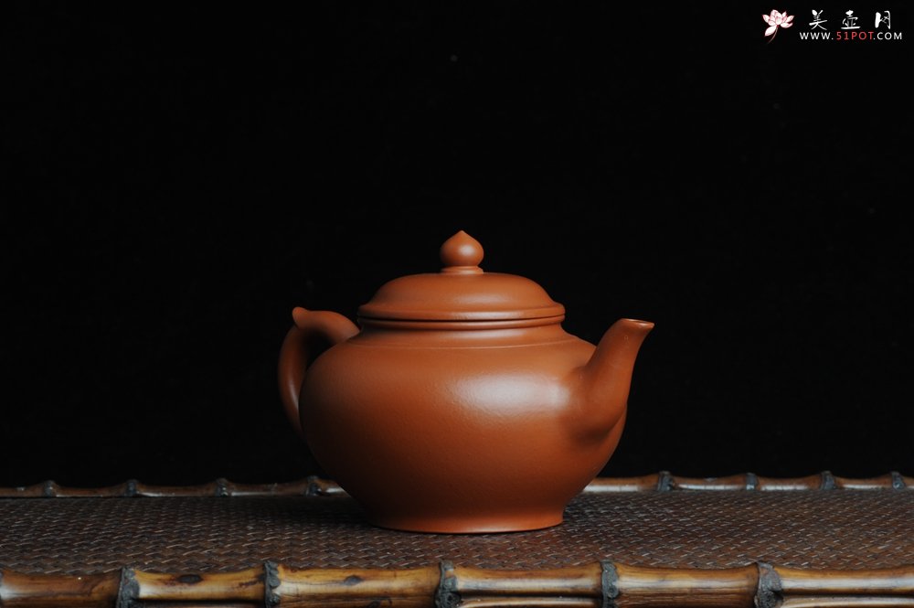 紫砂壶图片：美壶特惠 非铁红色素泥 优质朱泥笑樱壶 - 美壶网