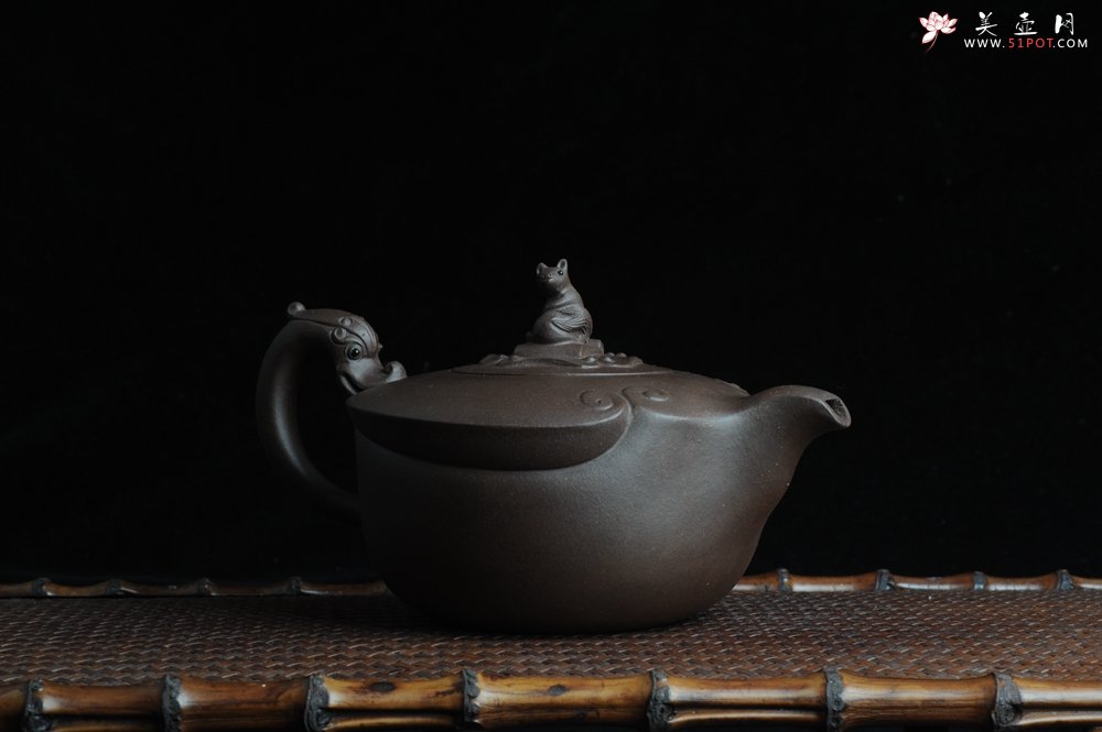 紫砂壶图片：美壶特惠 老紫泥望子成龙 浑厚大气 造型别致 - 美壶网