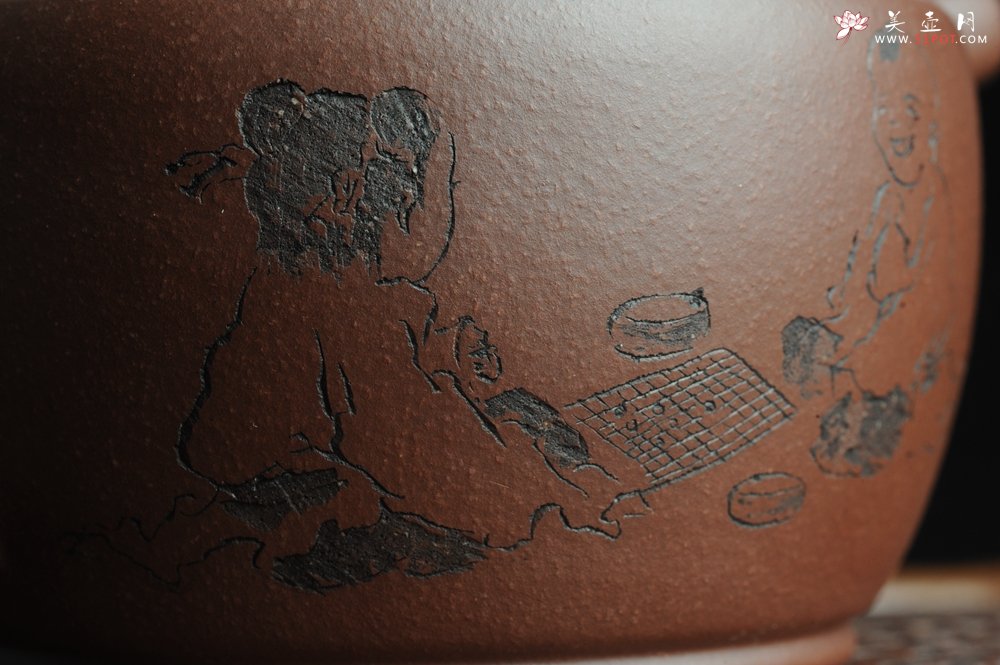 紫砂壶图片：美壶特惠 优质紫泥汉瓦 陈俊儒精心装饰 唯吾德馨 - 美壶网